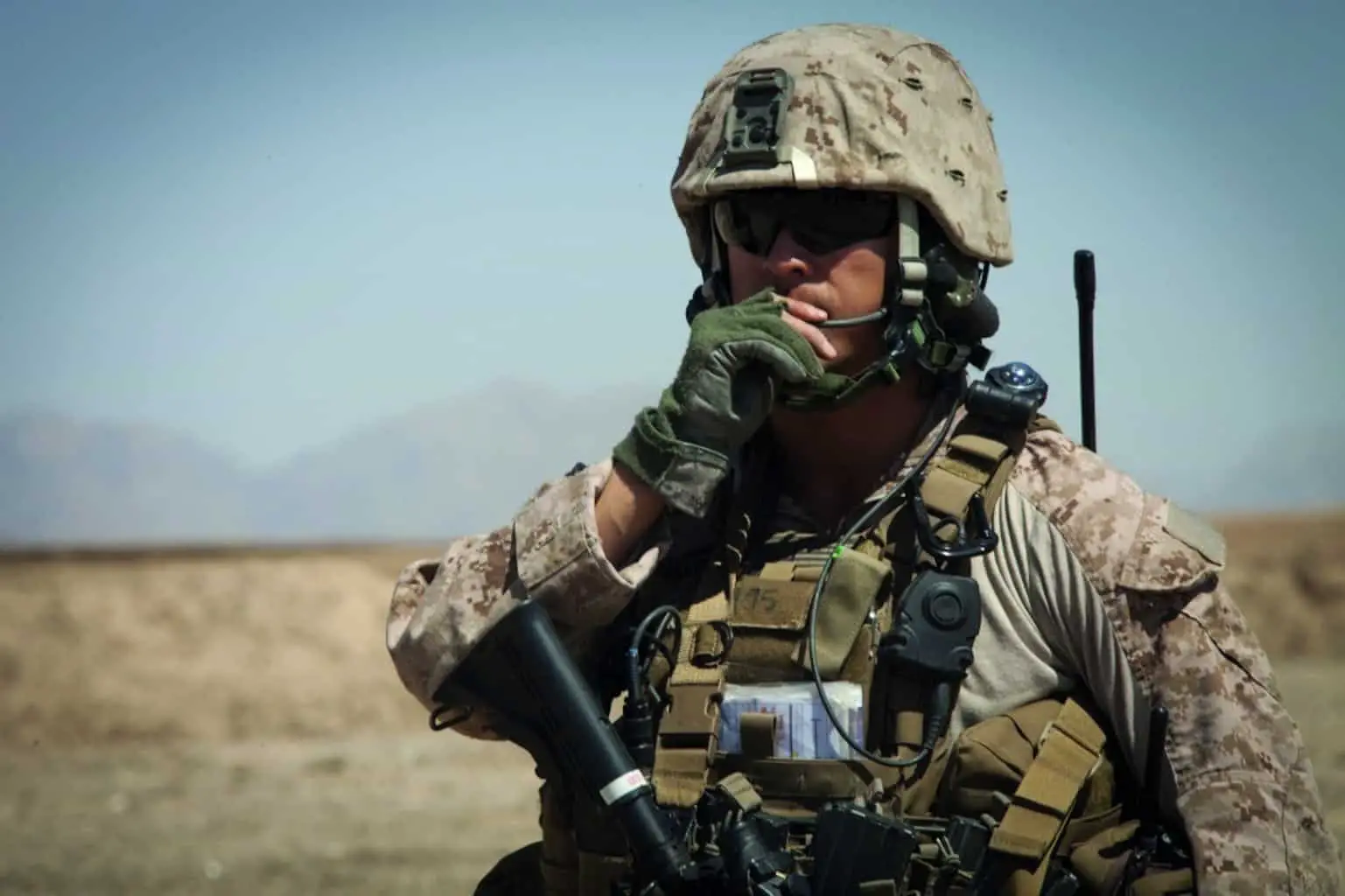 The Enhanced Combat Helmet (ECH) in use with the US Marine Corps